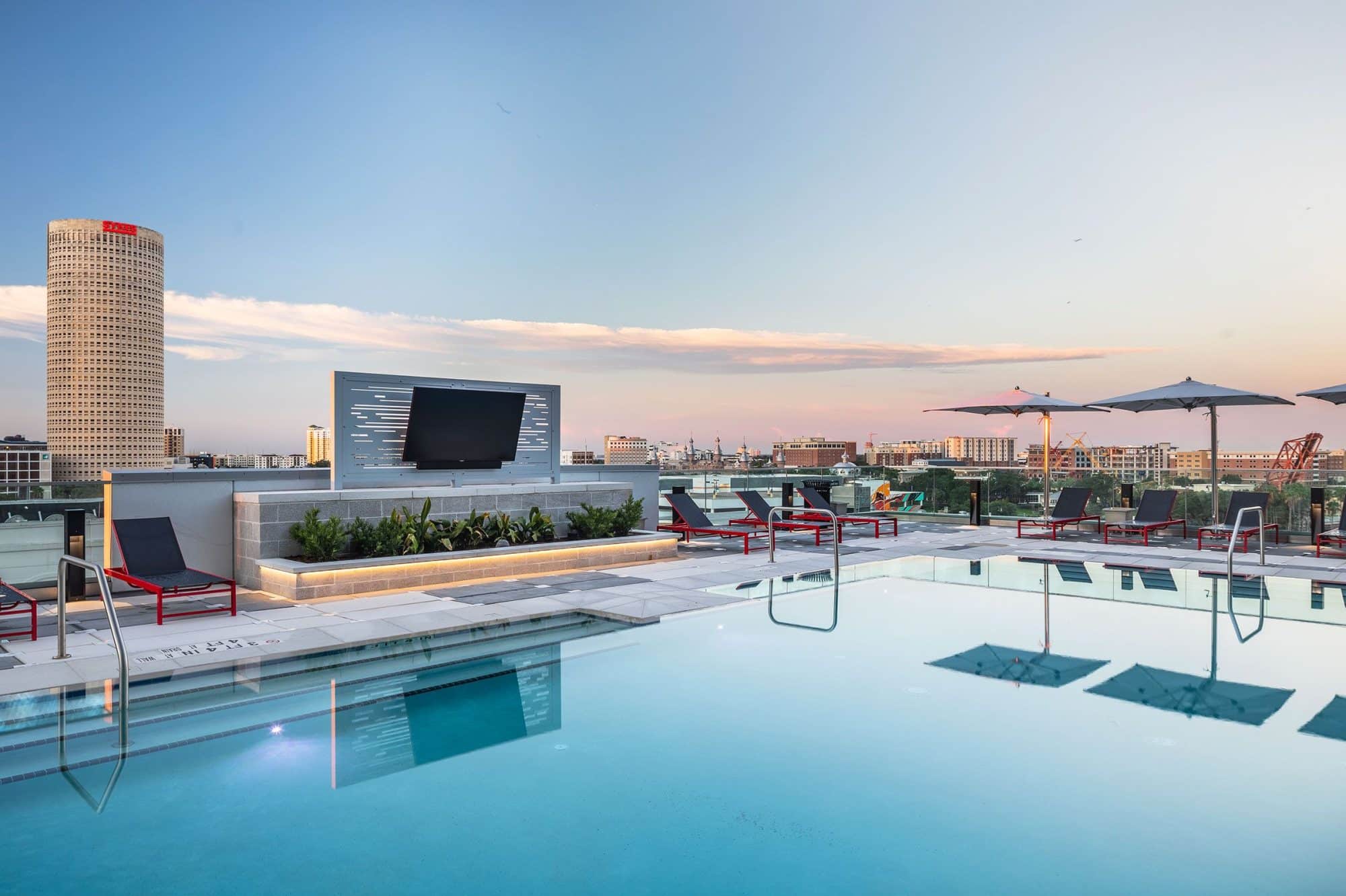view from the rooftop pool at The Henry tampa apartments 537efea6907417f4ac46f70eef0df923